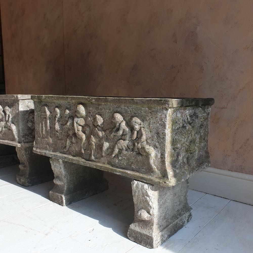 A Pair Of Trough Planters