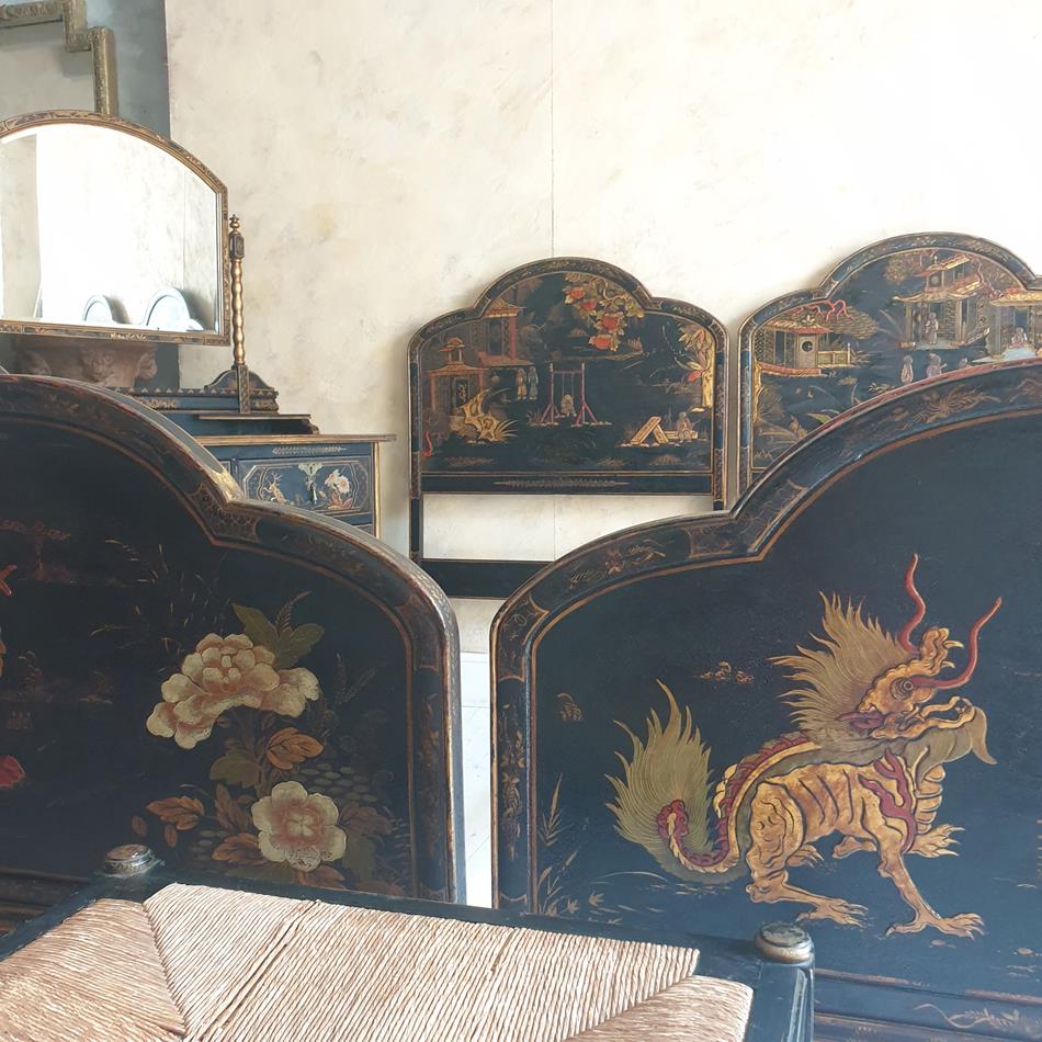 An Edwardian Chinoiserie Bedroom Suite