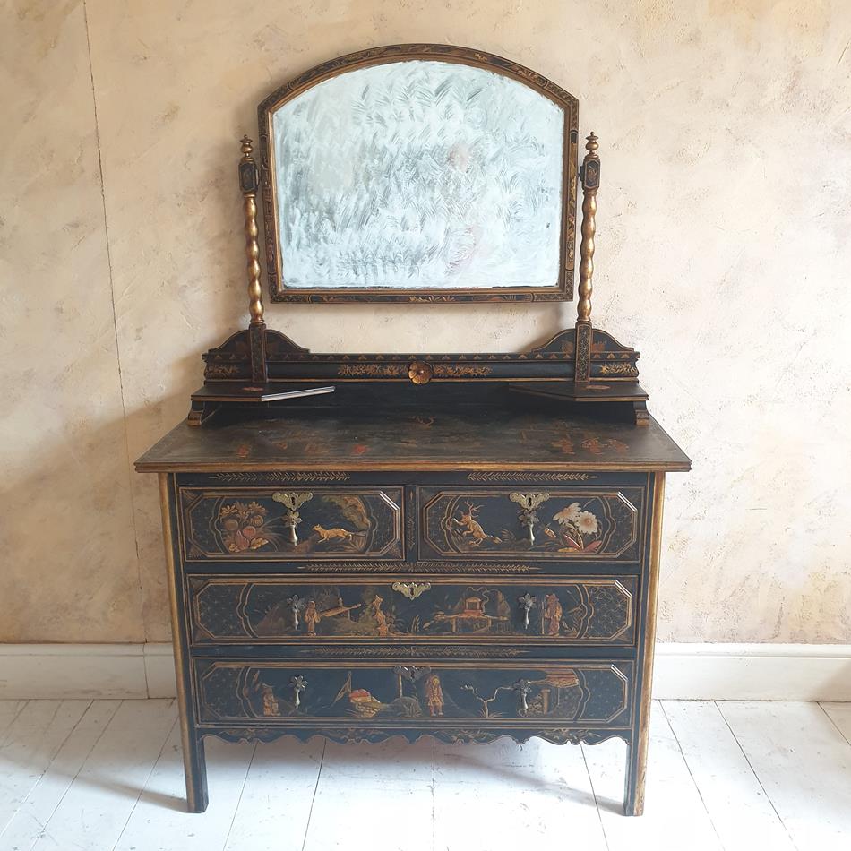 An Edwardian Chinoiserie Bedroom Suite