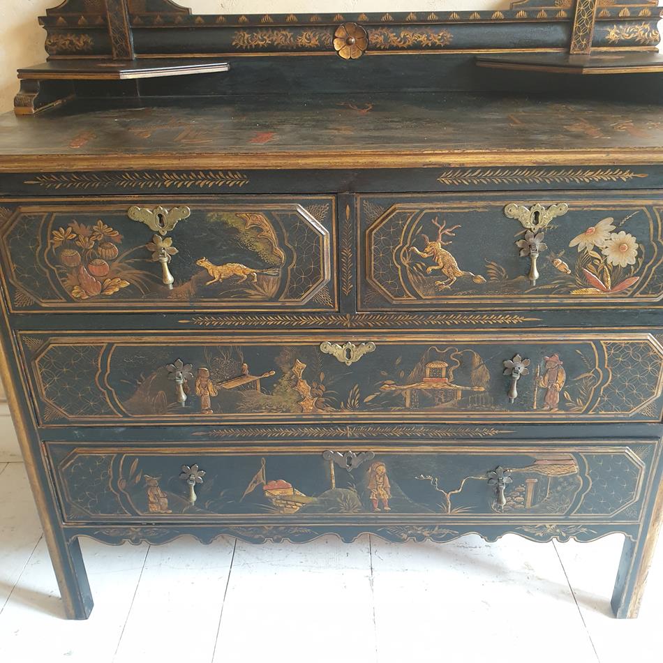 An Edwardian Chinoiserie Bedroom Suite