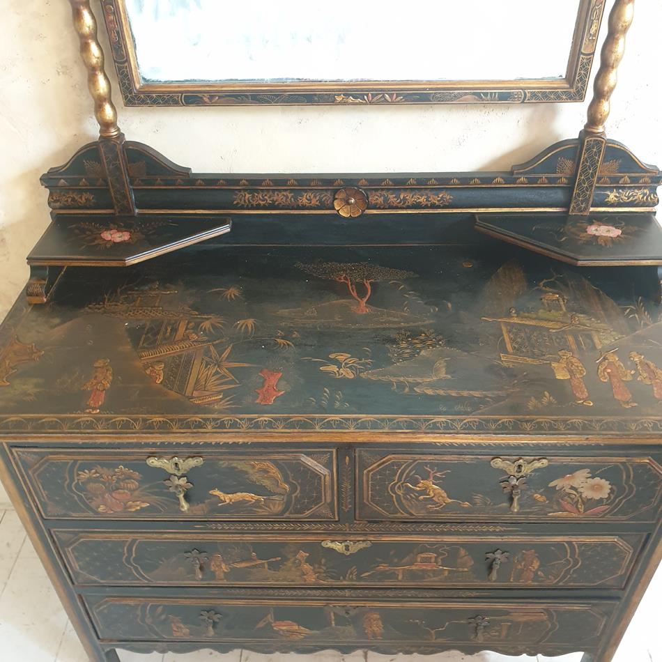 An Edwardian Chinoiserie Bedroom Suite