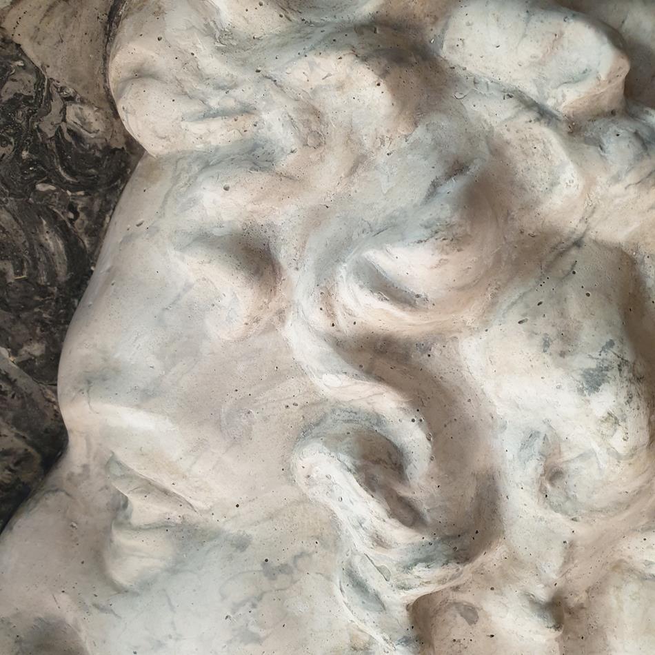 A Pair Of Scagliola Roundels