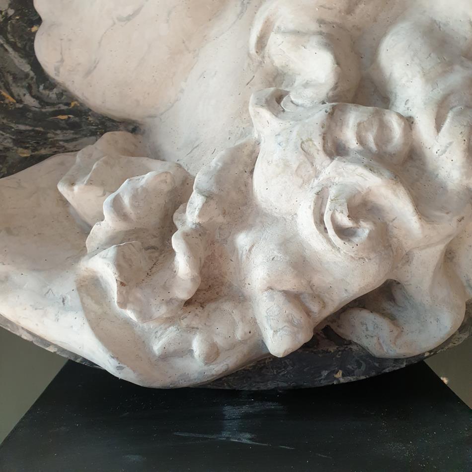 A Pair Of Scagliola Roundels