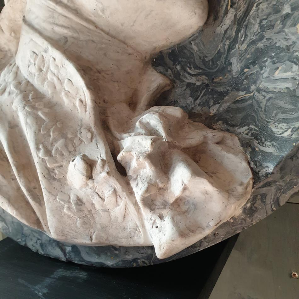 A Pair Of Scagliola Roundels