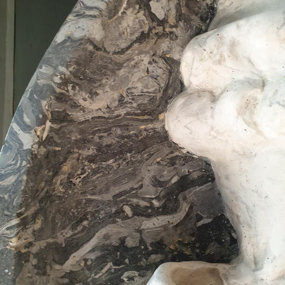 A Pair Of Scagliola Roundels