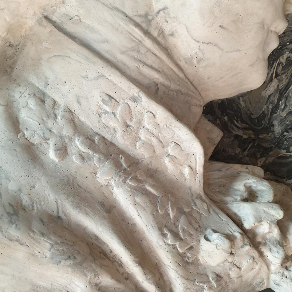 A Pair Of Scagliola Roundels