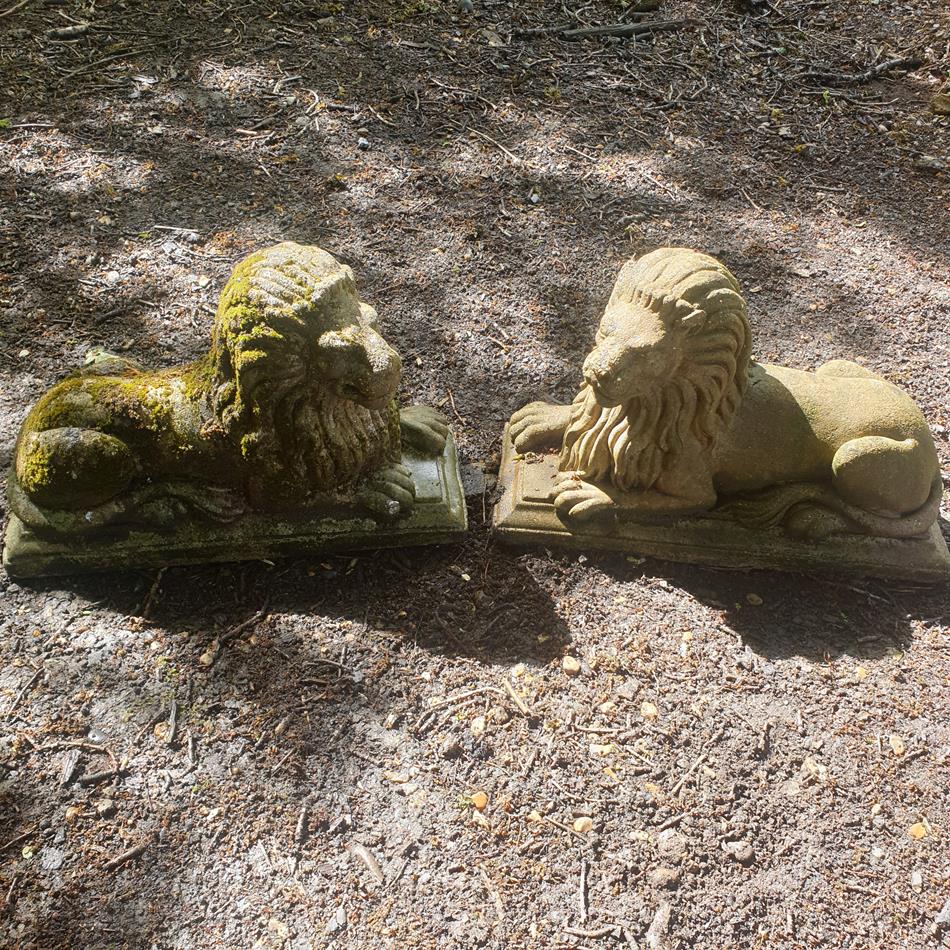 A Pair Of Recumbent Lions
