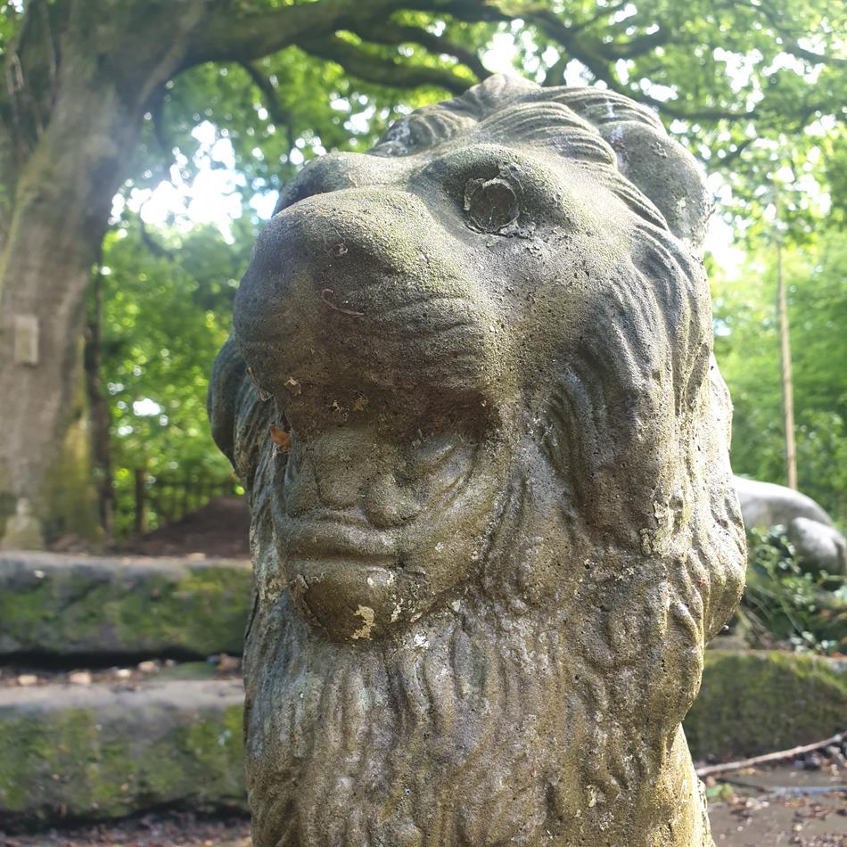 A Pair Of Sitting Lions