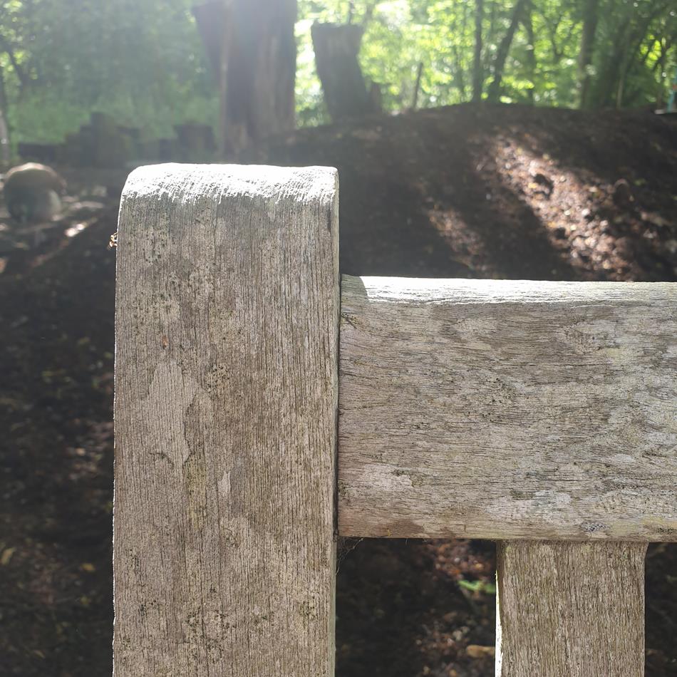 A Mid 20th Century Garden Teak Bench