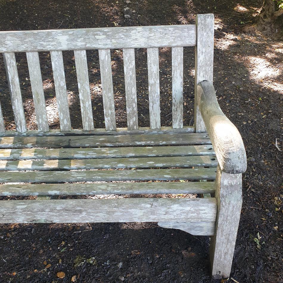 A Mid 20th Century Garden Teak Bench