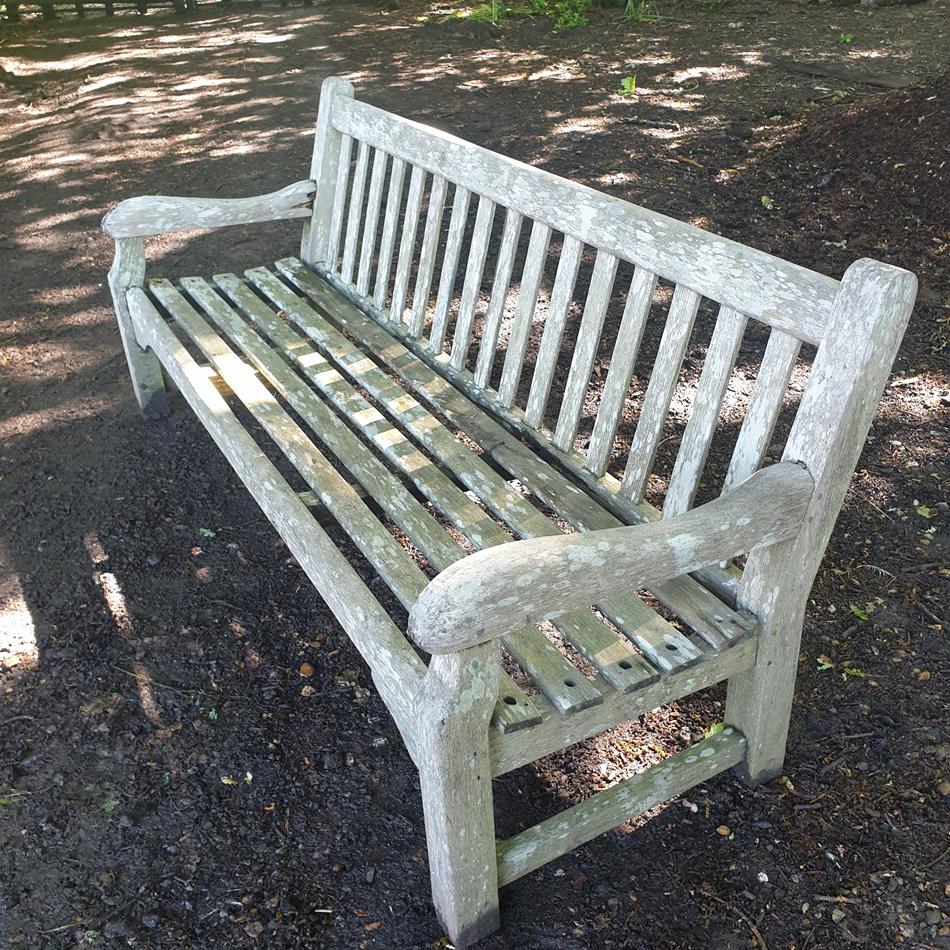A Mid 20th Century Garden Teak Bench