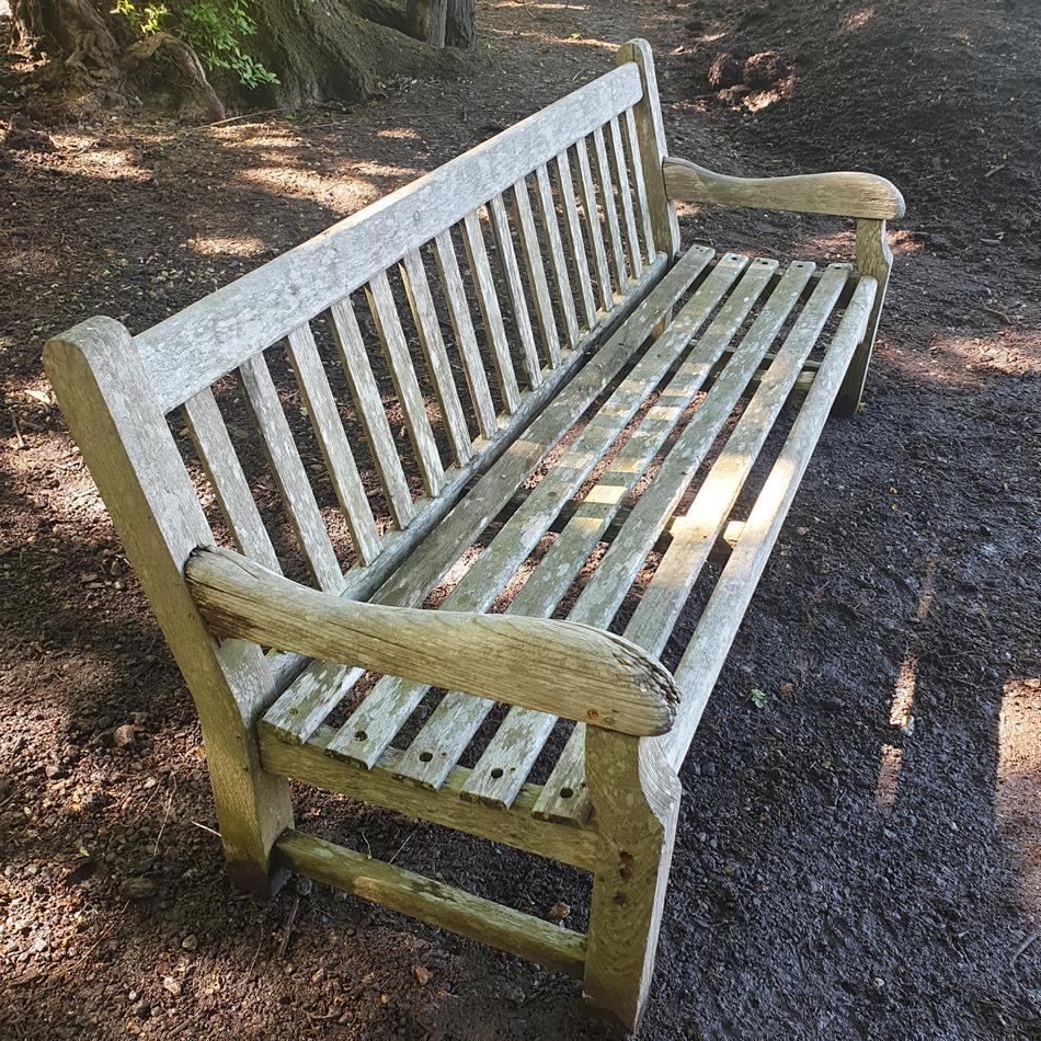 A Mid 20th Century Garden Teak Bench