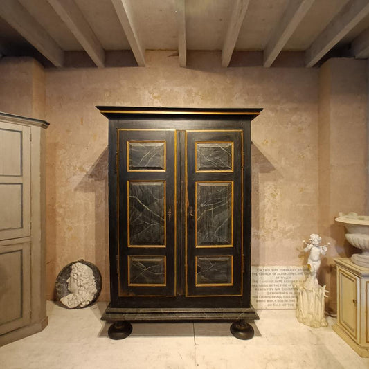 An 18th Century French Painted Walnut Armoire