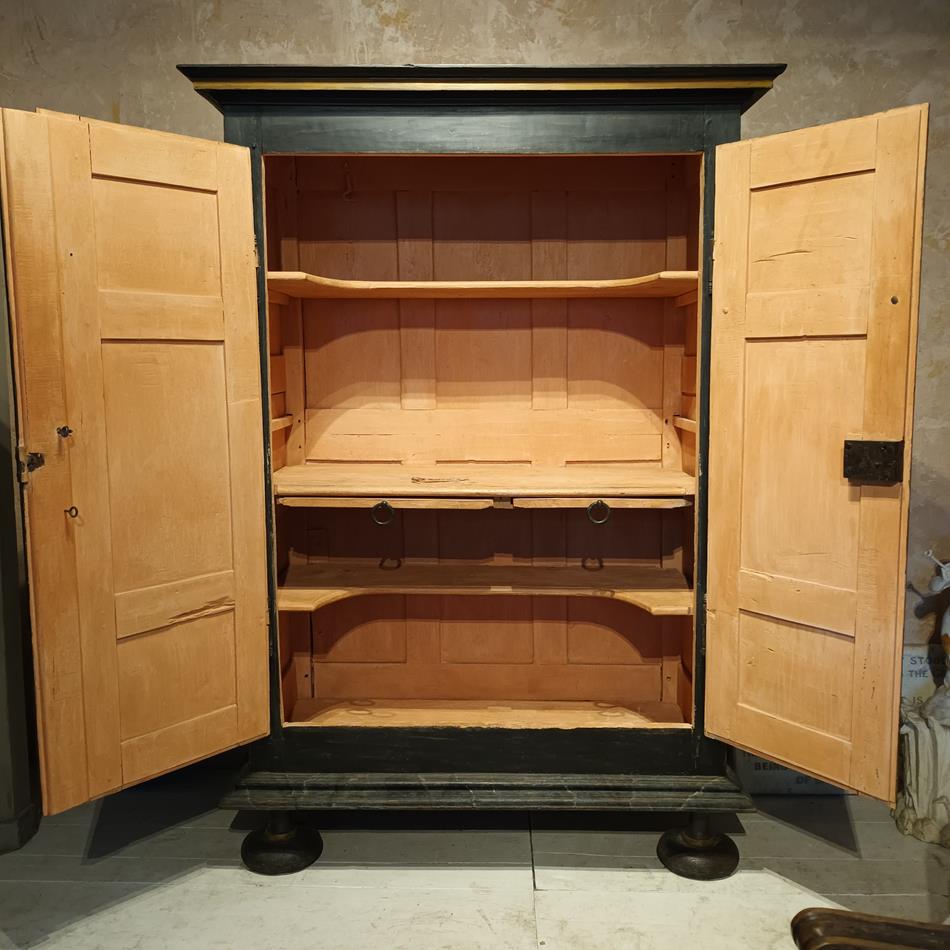 An 18th Century French Painted Walnut Armoire