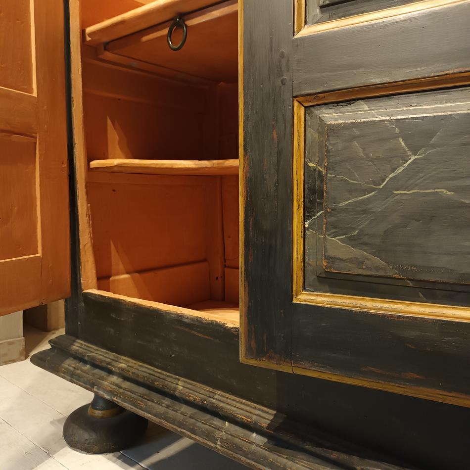 An 18th Century French Painted Walnut Armoire