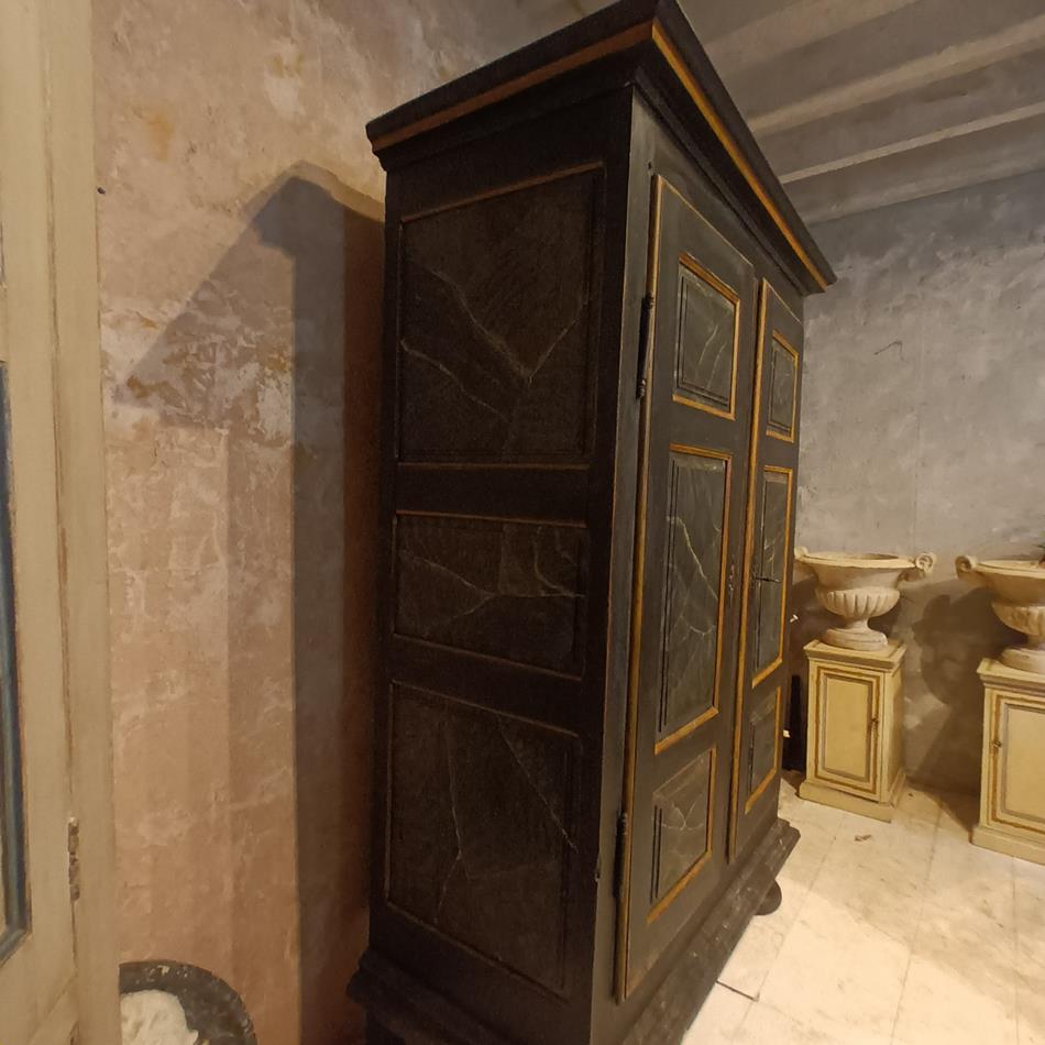 An 18th Century French Painted Walnut Armoire