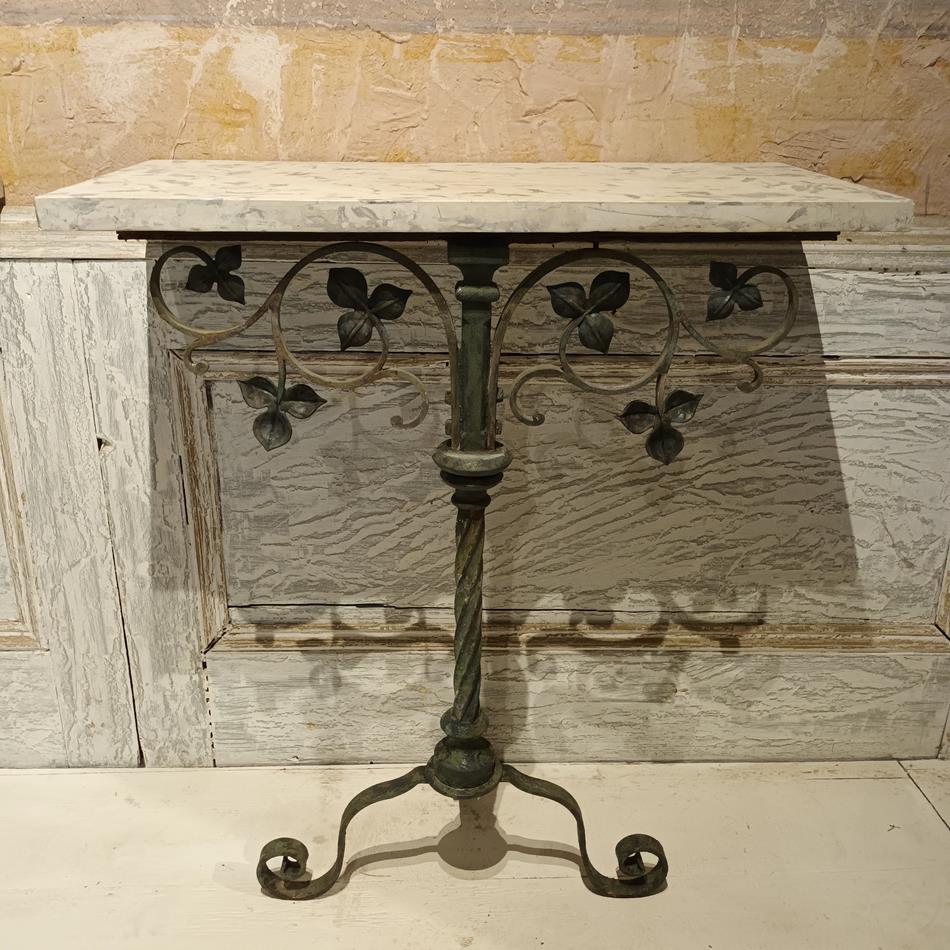 A Bronze & Iron Tripod Console Table