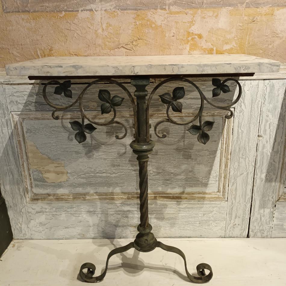 A Pair Of Bronze & Iron Tripod Console Tables