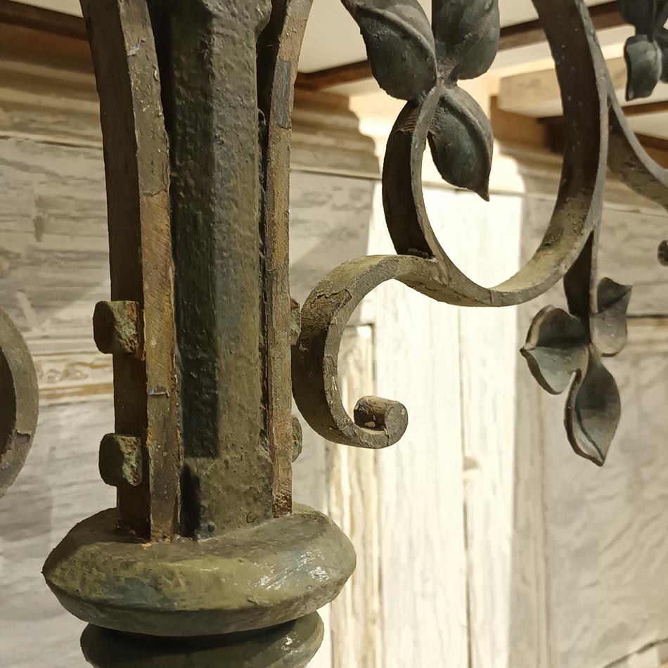 A Pair Of Bronze & Iron Tripod Console Tables