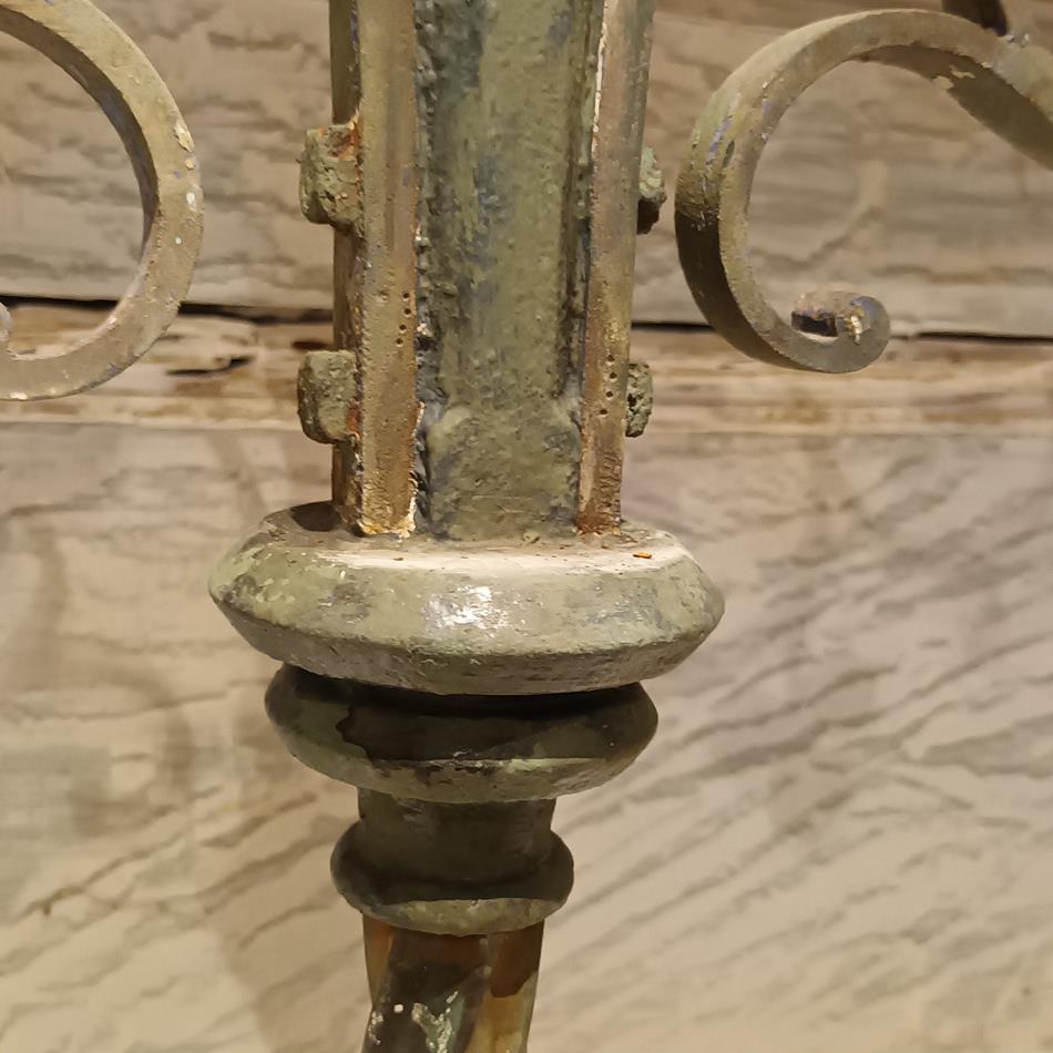 A Bronze & Iron Tripod Console Table