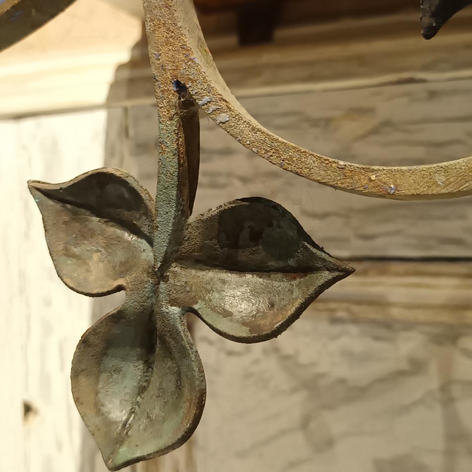 A Bronze & Iron Tripod Console Table
