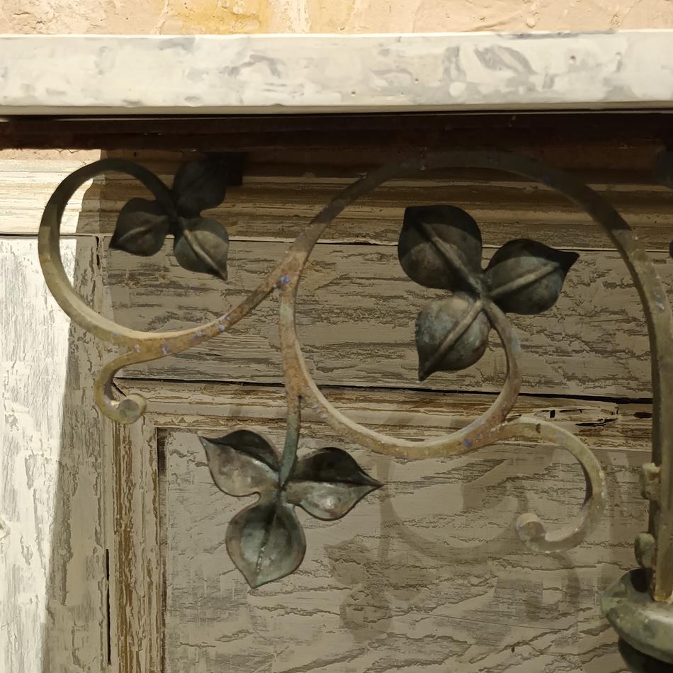 A Bronze & Iron Tripod Console Table