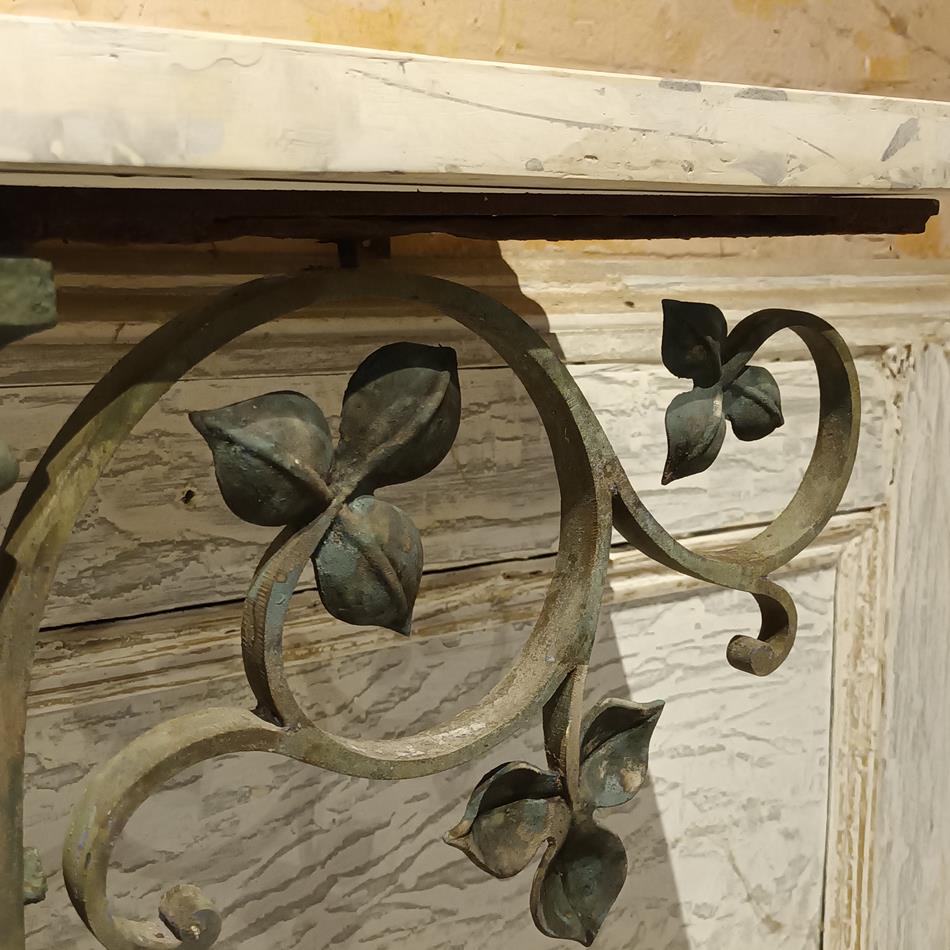 A Bronze & Iron Tripod Console Table