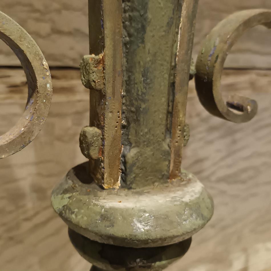 A Bronze & Iron Tripod Console Table