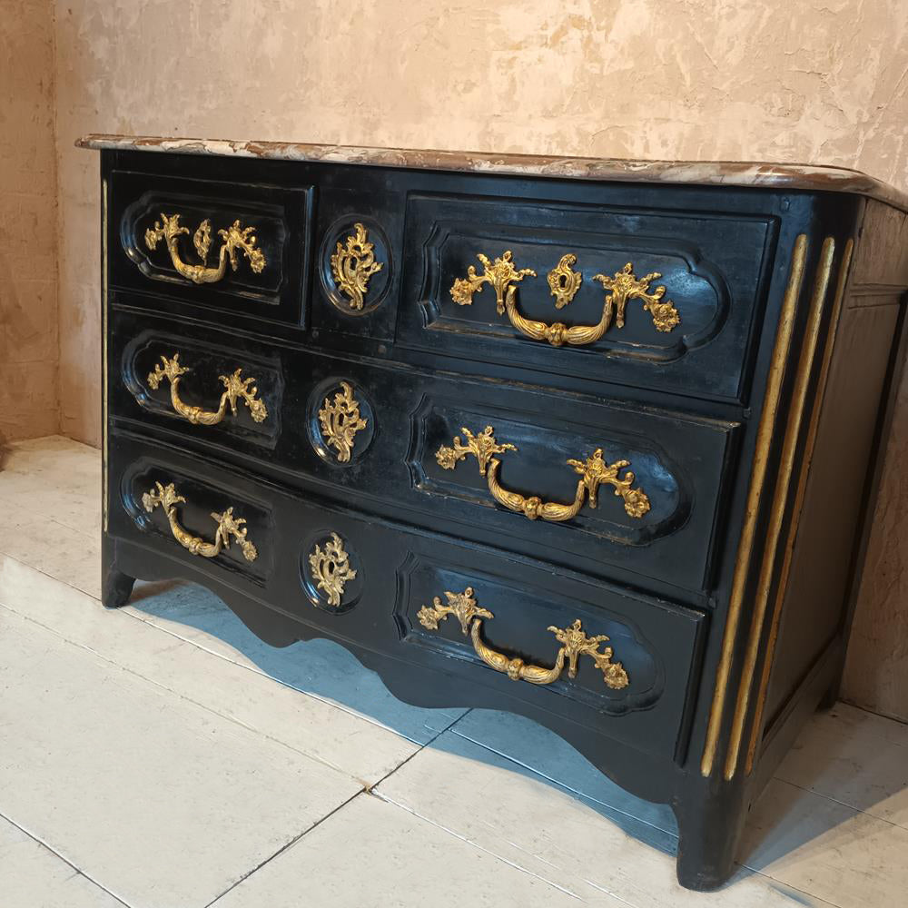 18th Century Marble Topped Chest Of Drawers