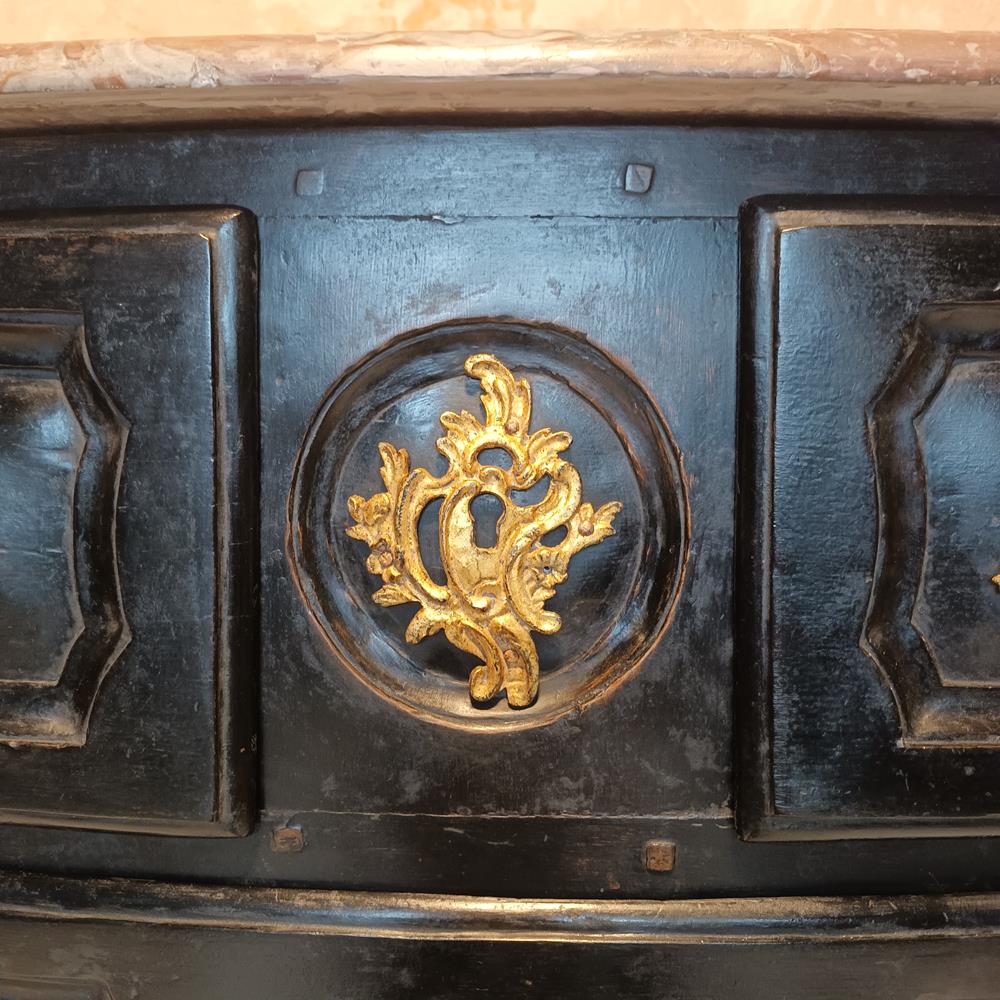 18th Century Marble Topped Chest Of Drawers