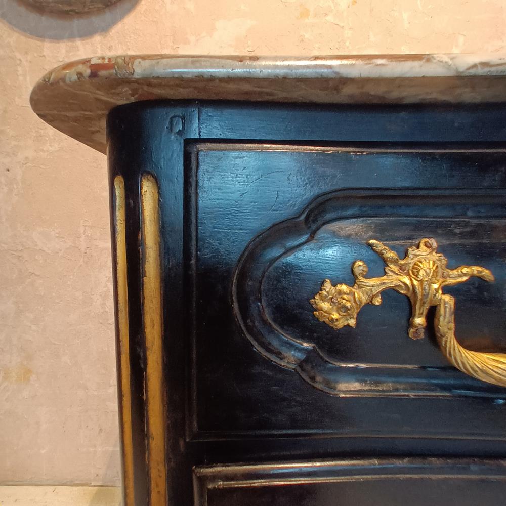 18th Century Marble Topped Chest Of Drawers
