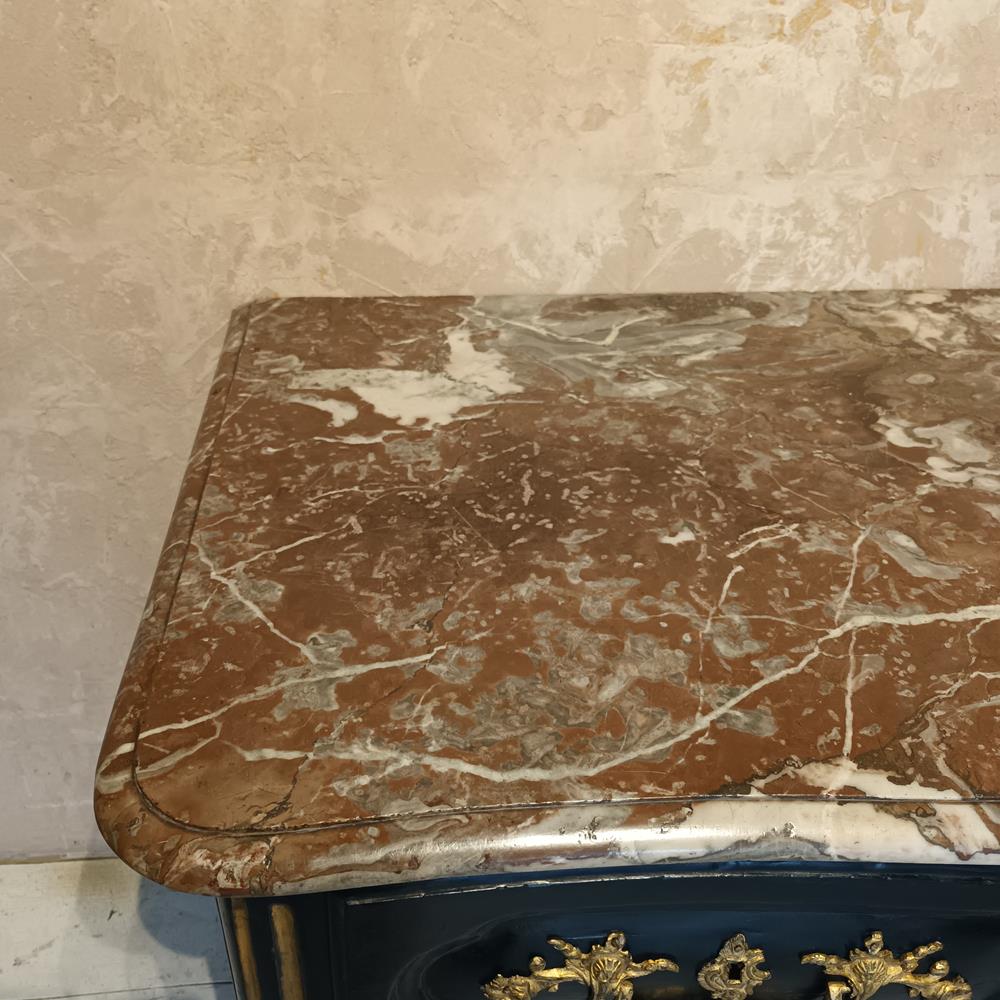 18th Century Marble Topped Chest Of Drawers