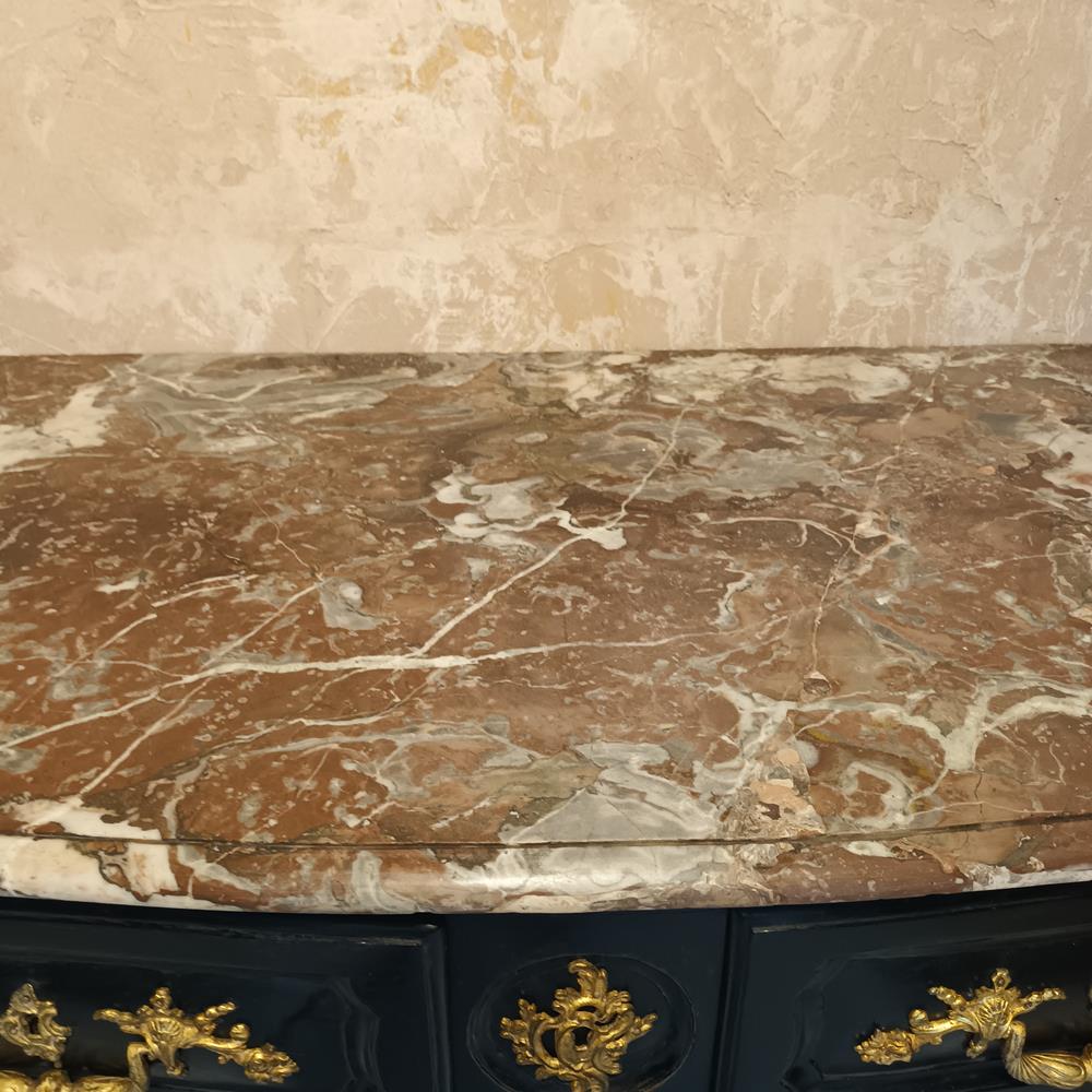 18th Century Marble Topped Chest Of Drawers