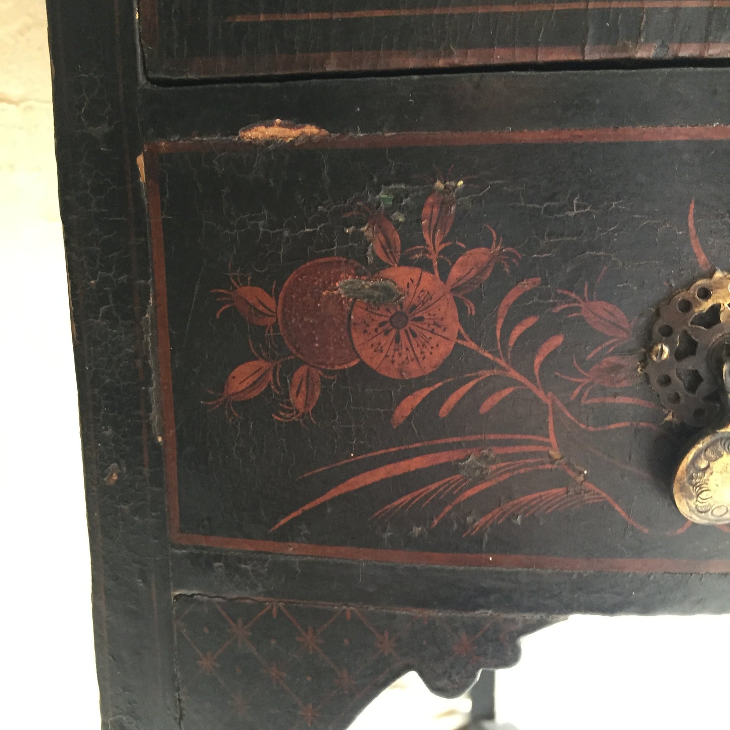 19th Century Chinoiserie Corner Cupboard