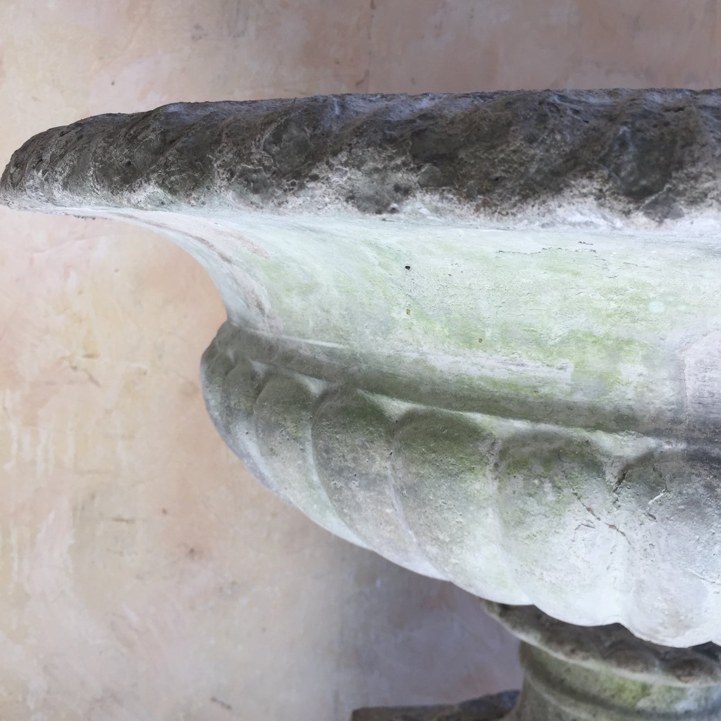 Urn On Rusticated Plinth