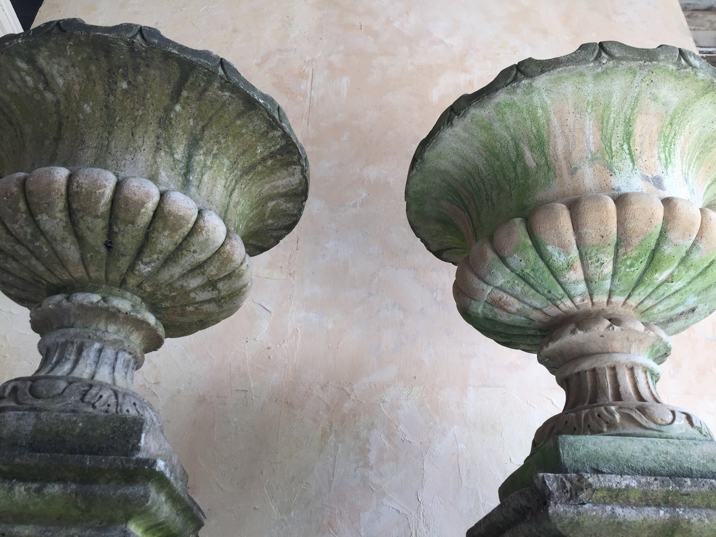 Pair Of Urns On Pedestals