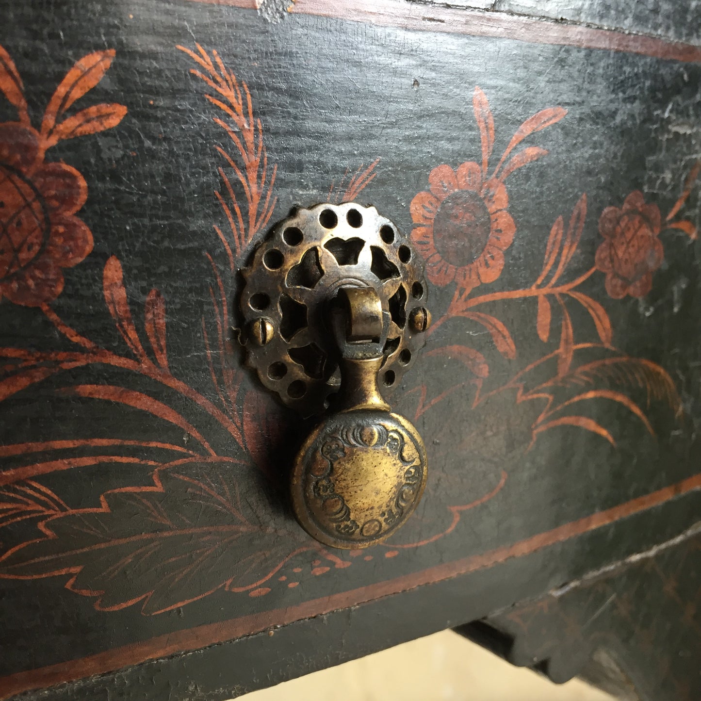 19th Century Chinoiserie Corner Cupboard