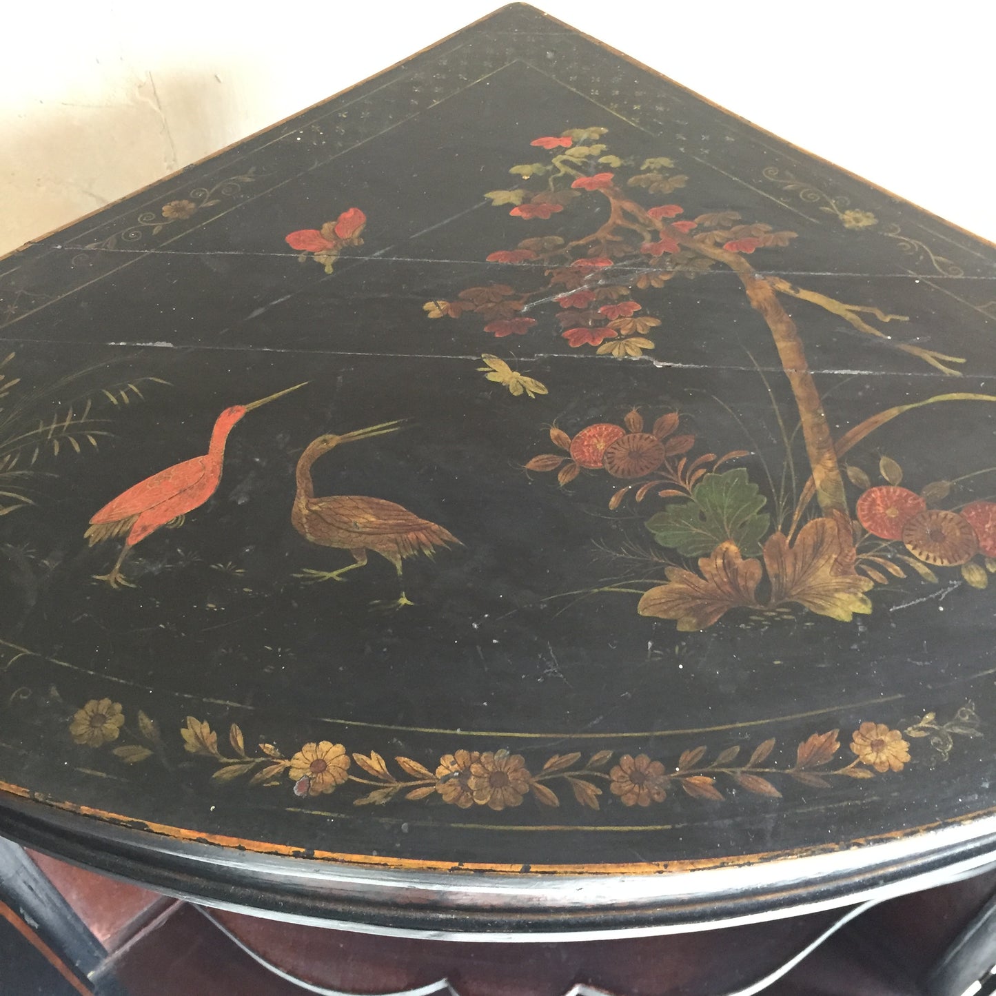 19th Century Chinoiserie Corner Cupboard