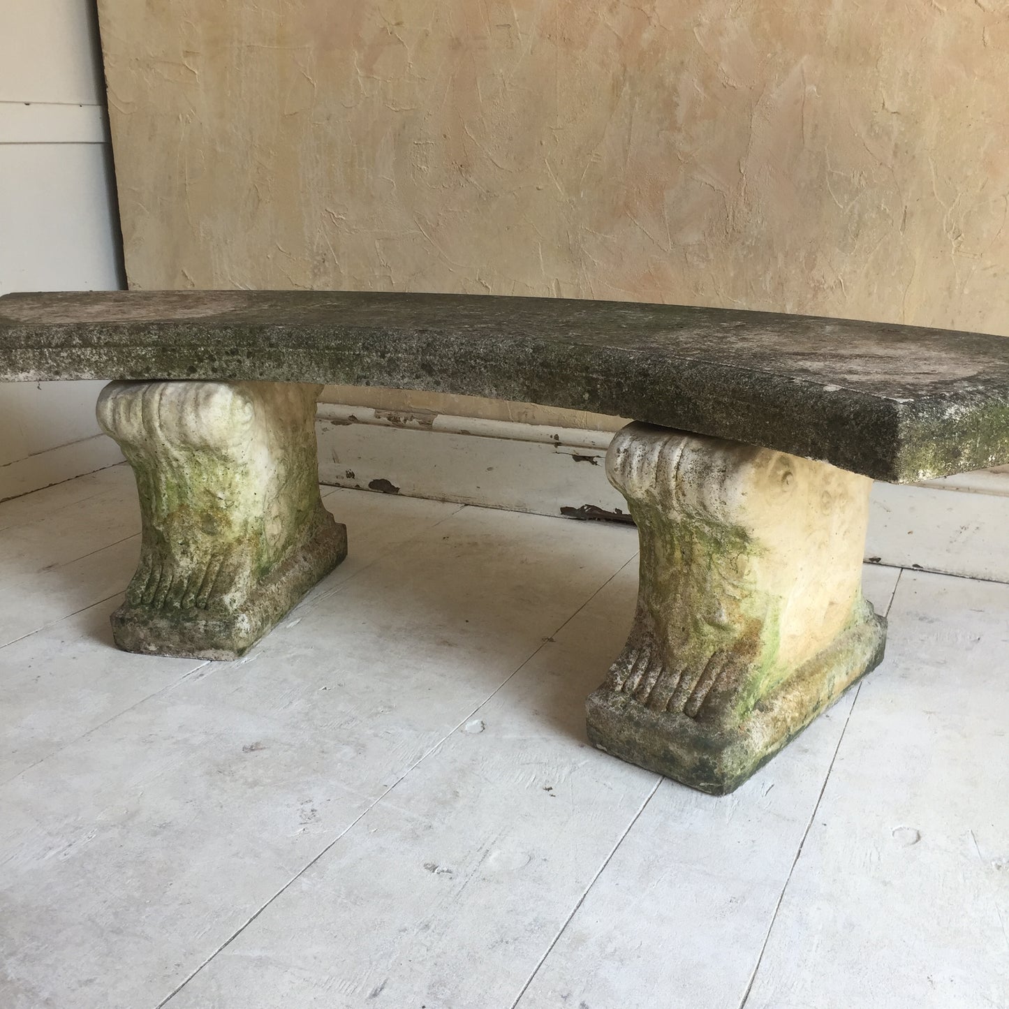 Curved Stone Bench