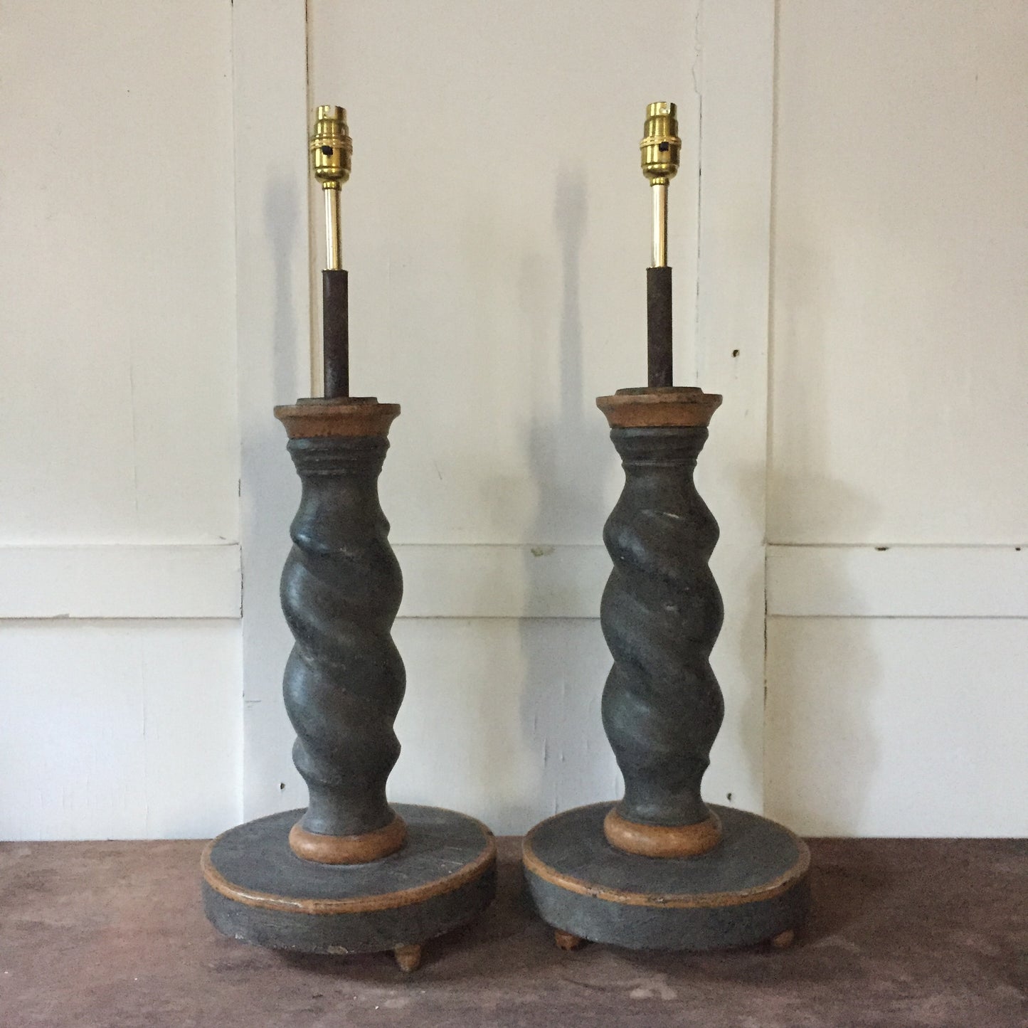 Four Barley Twist Lamps