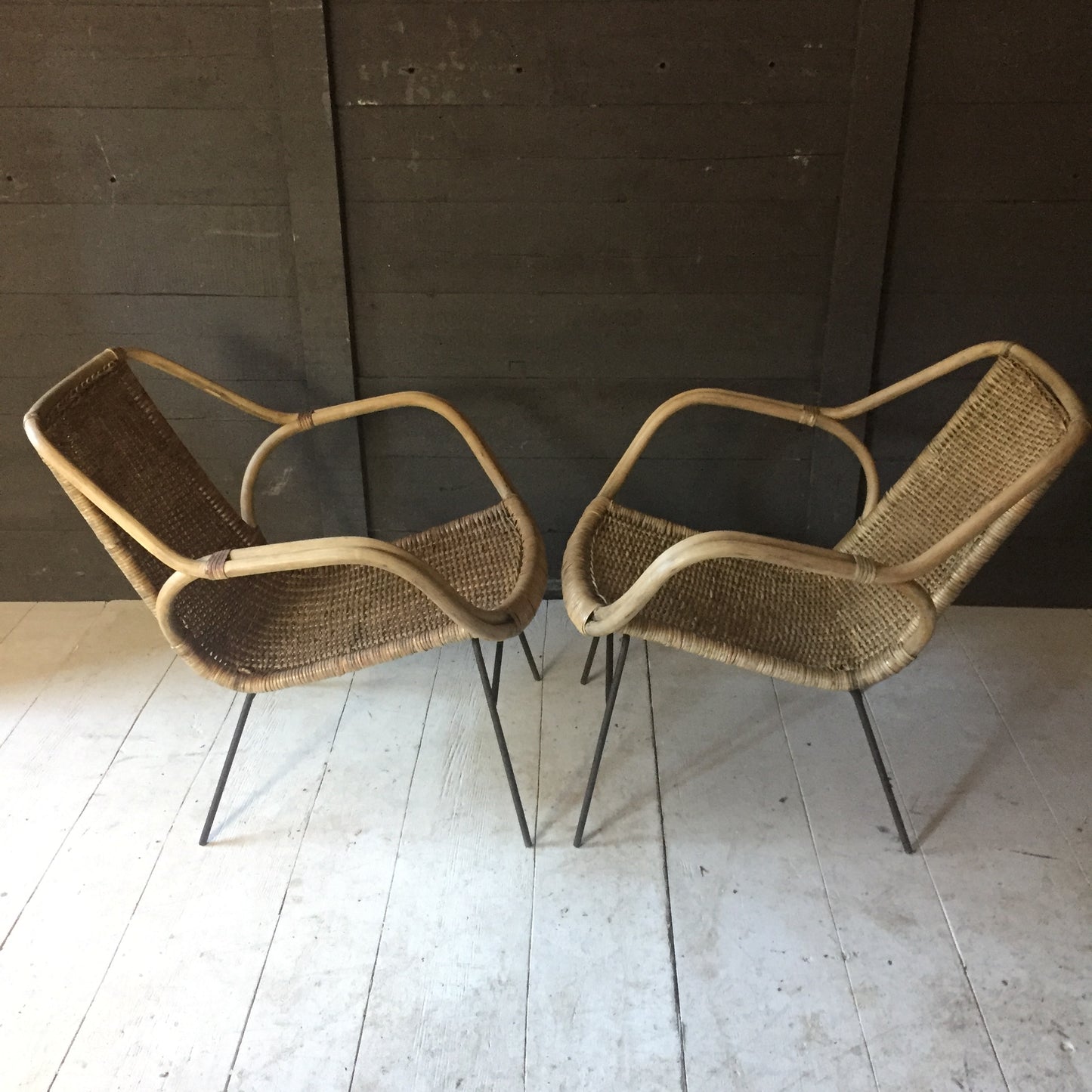 Pair Of Cane Arm Chairs