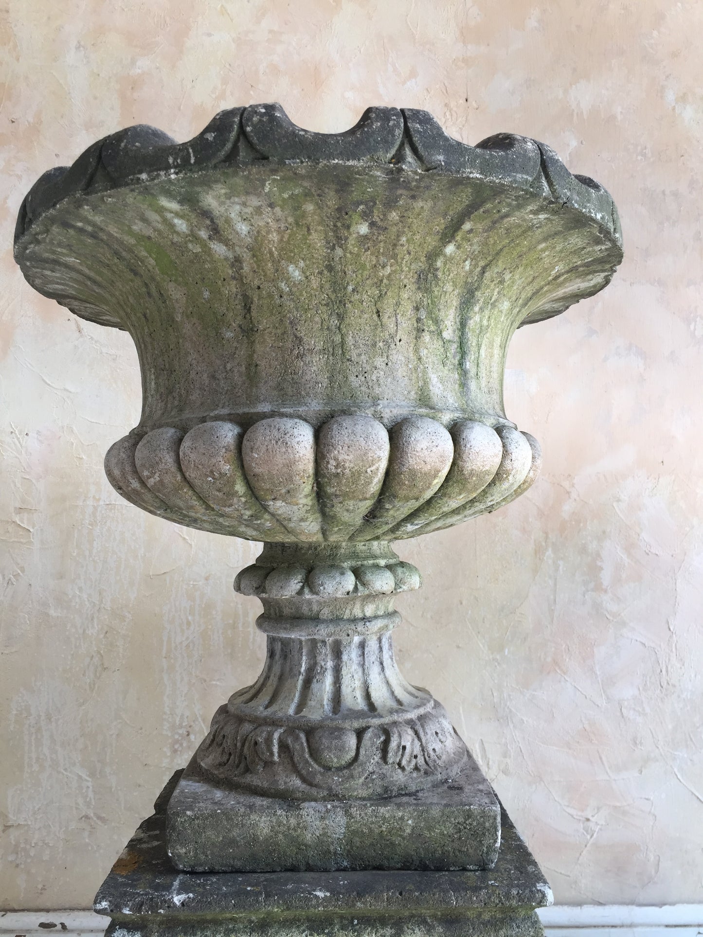 Pair Of Urns On Pedestals