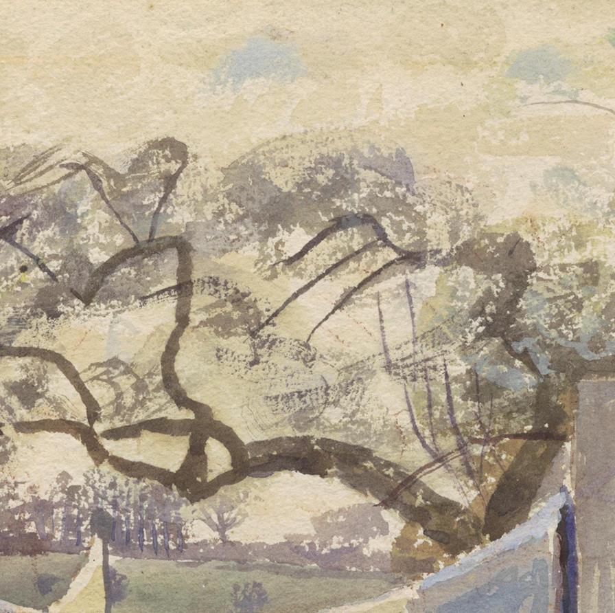 Strawberry Cottage Vegetable Garden, By Evelyn Dunbar