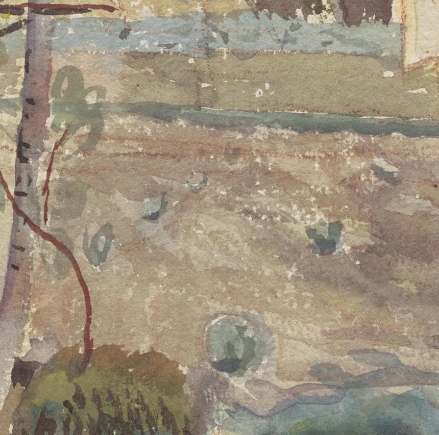 Strawberry Cottage Vegetable Garden, By Evelyn Dunbar