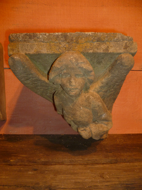 Pair Of Early 19th Century Stone Angels