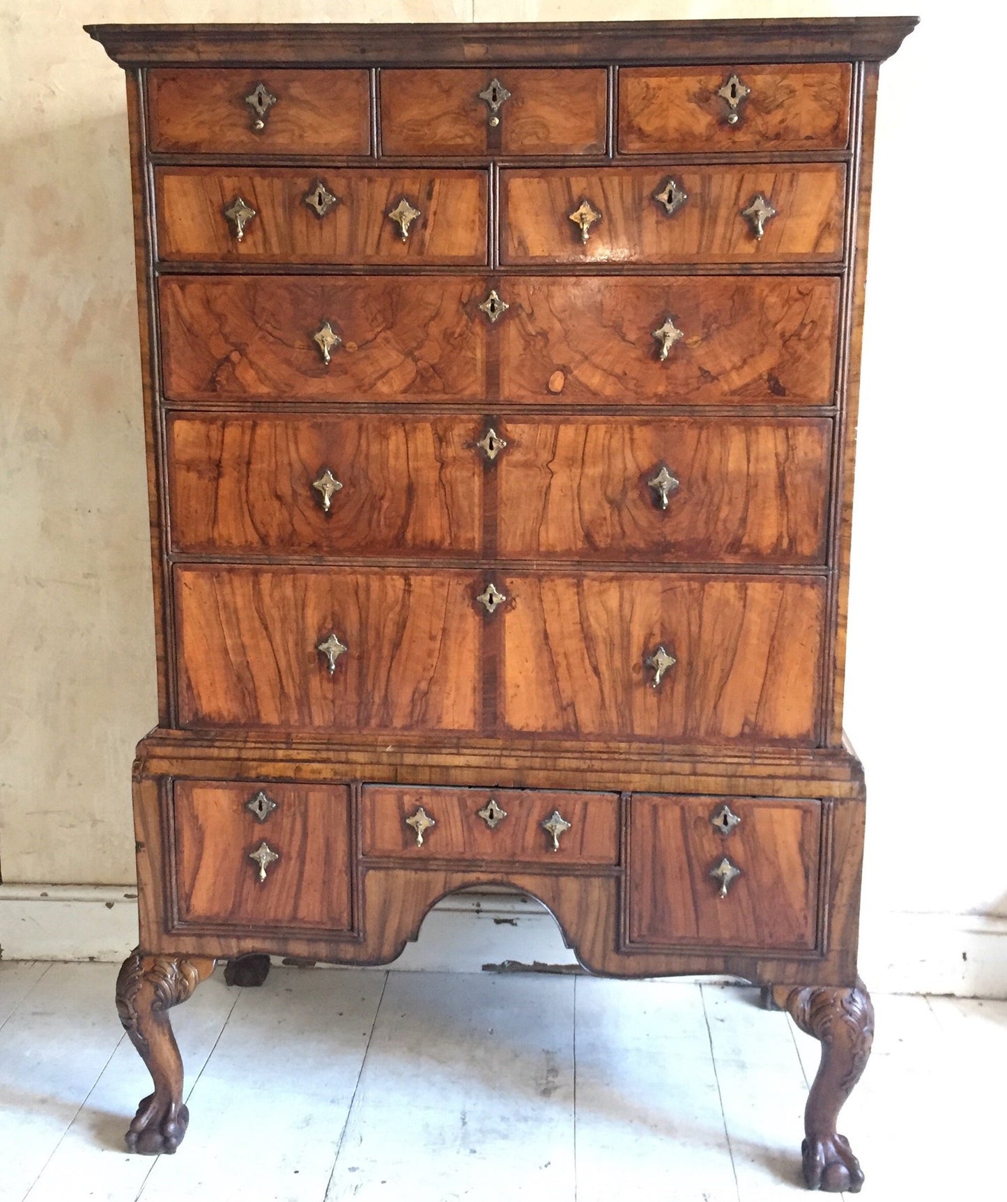 18th Century Walnut Chest On Stand