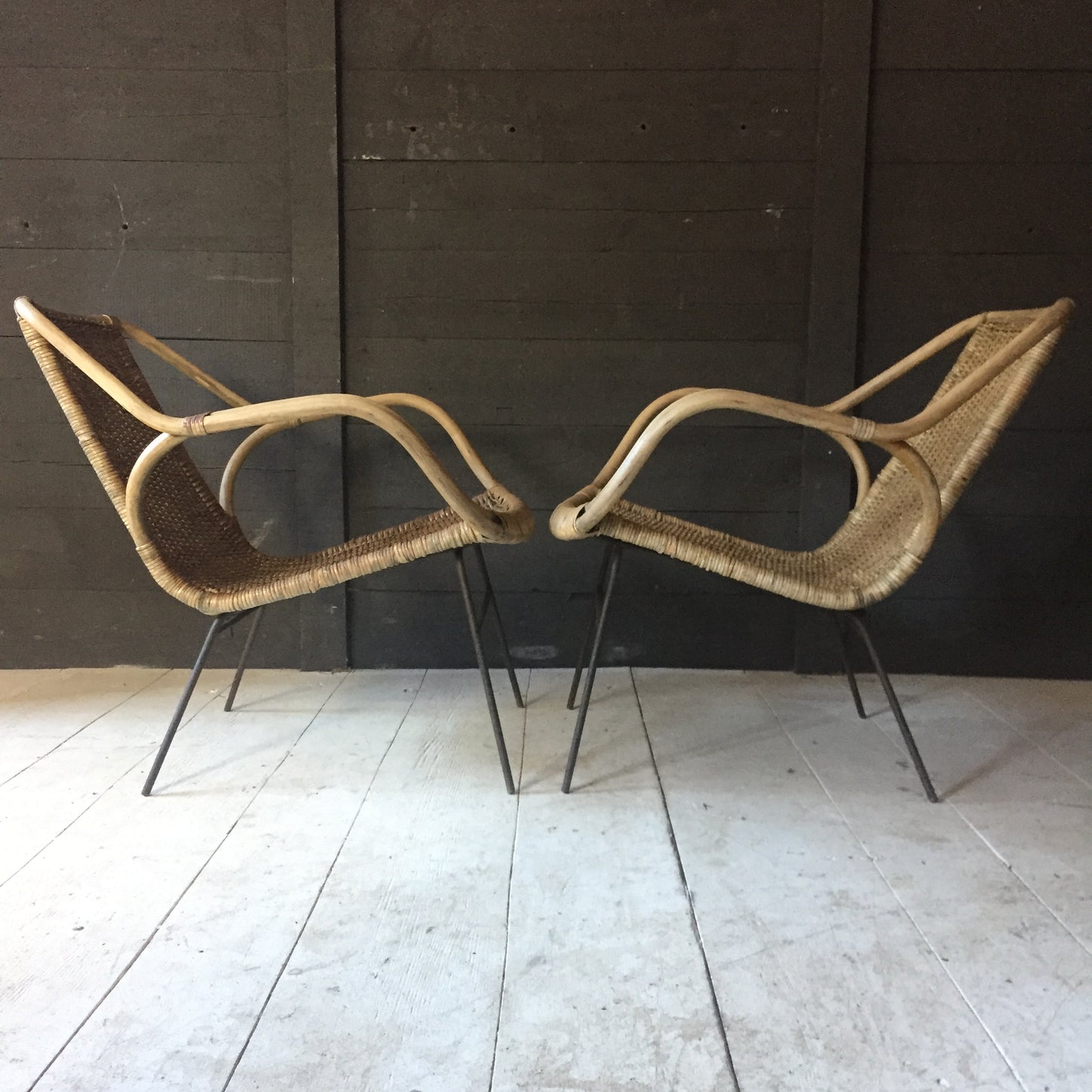 Pair Of Cane Arm Chairs