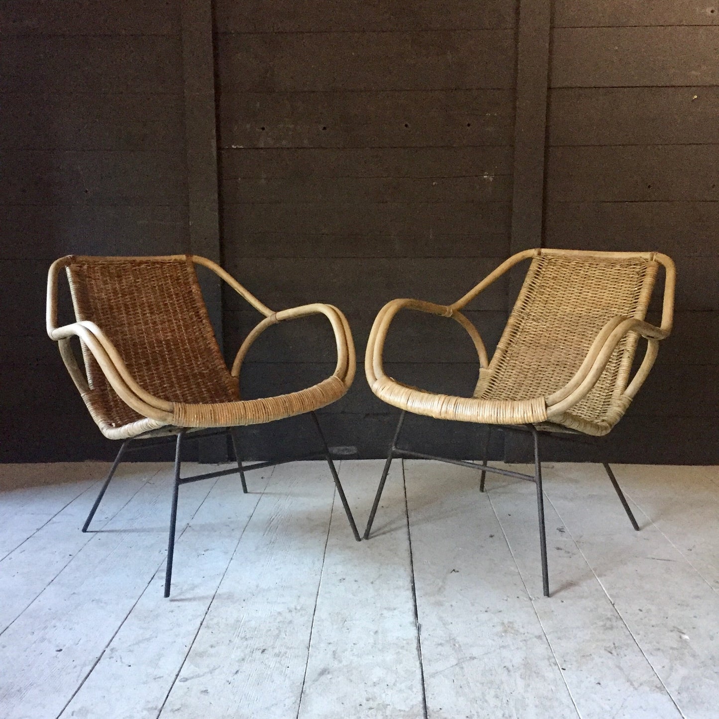 Pair Of Cane Arm Chairs