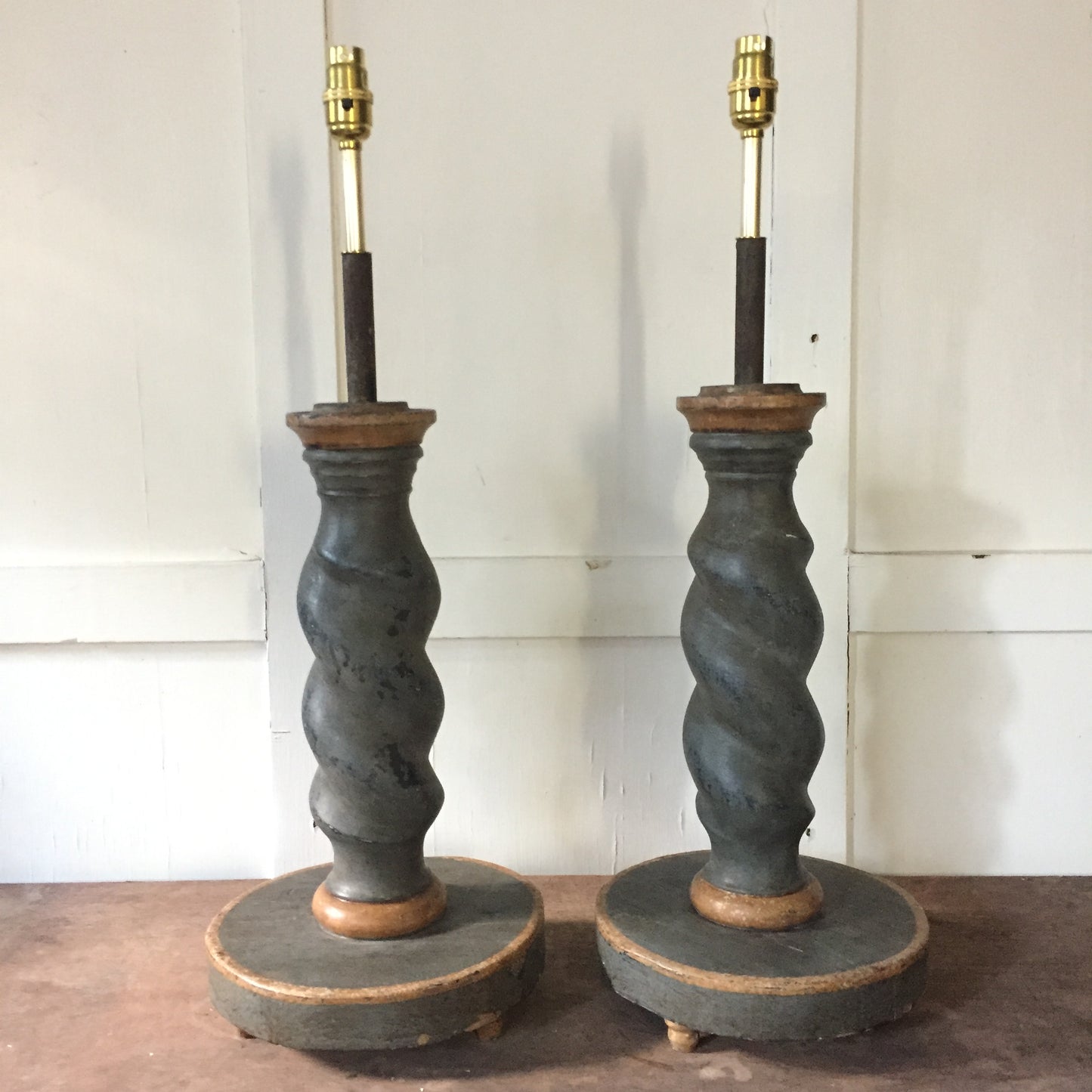 Four Barley Twist Lamps