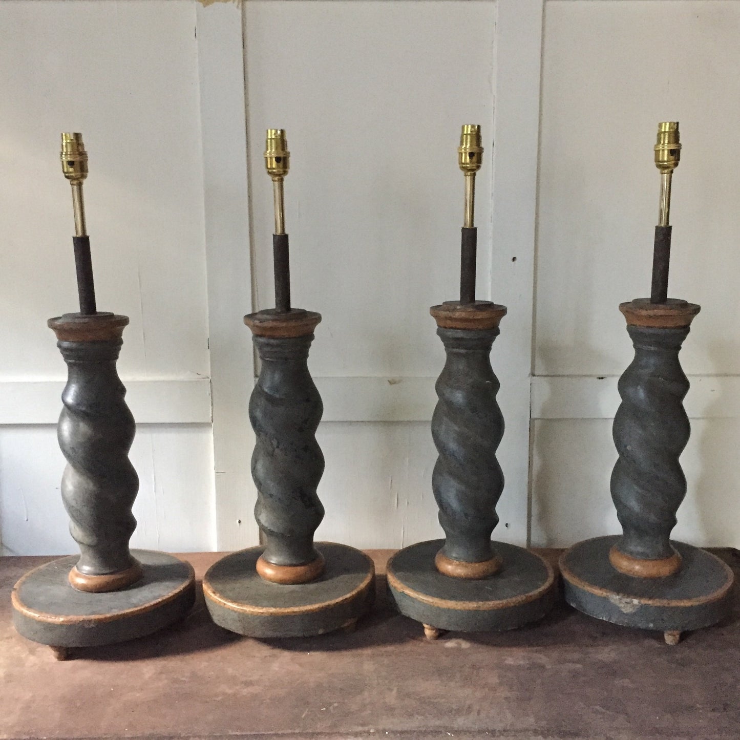 Four Barley Twist Lamps